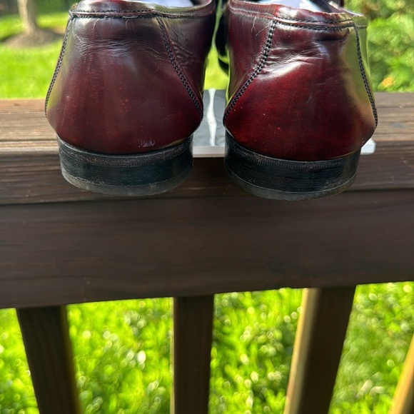 Bally Burgundy Loafers Slip On Size 10M Men's Made in Italy - Picture 5 of 11